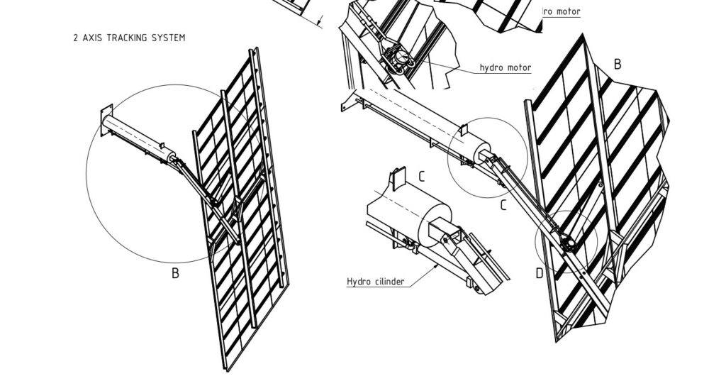 Dual axis solar tracker
