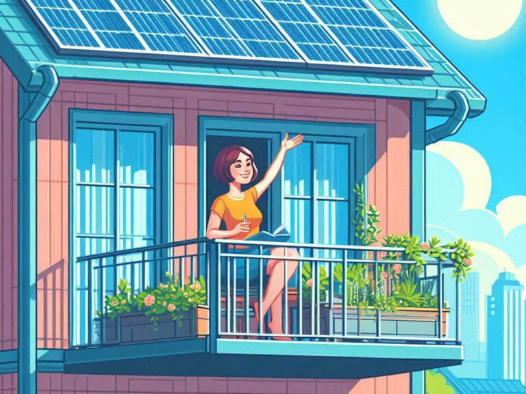 Balcony without solar panels