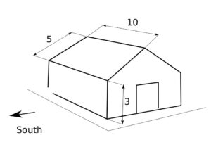 Solar panels on roof and wall