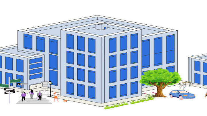 Solar panels on the wall